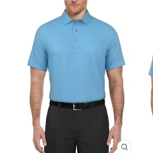 PGA Tour Airflux Men's Short Sleeve Polo Shirt Ethereal Blue Size XXL